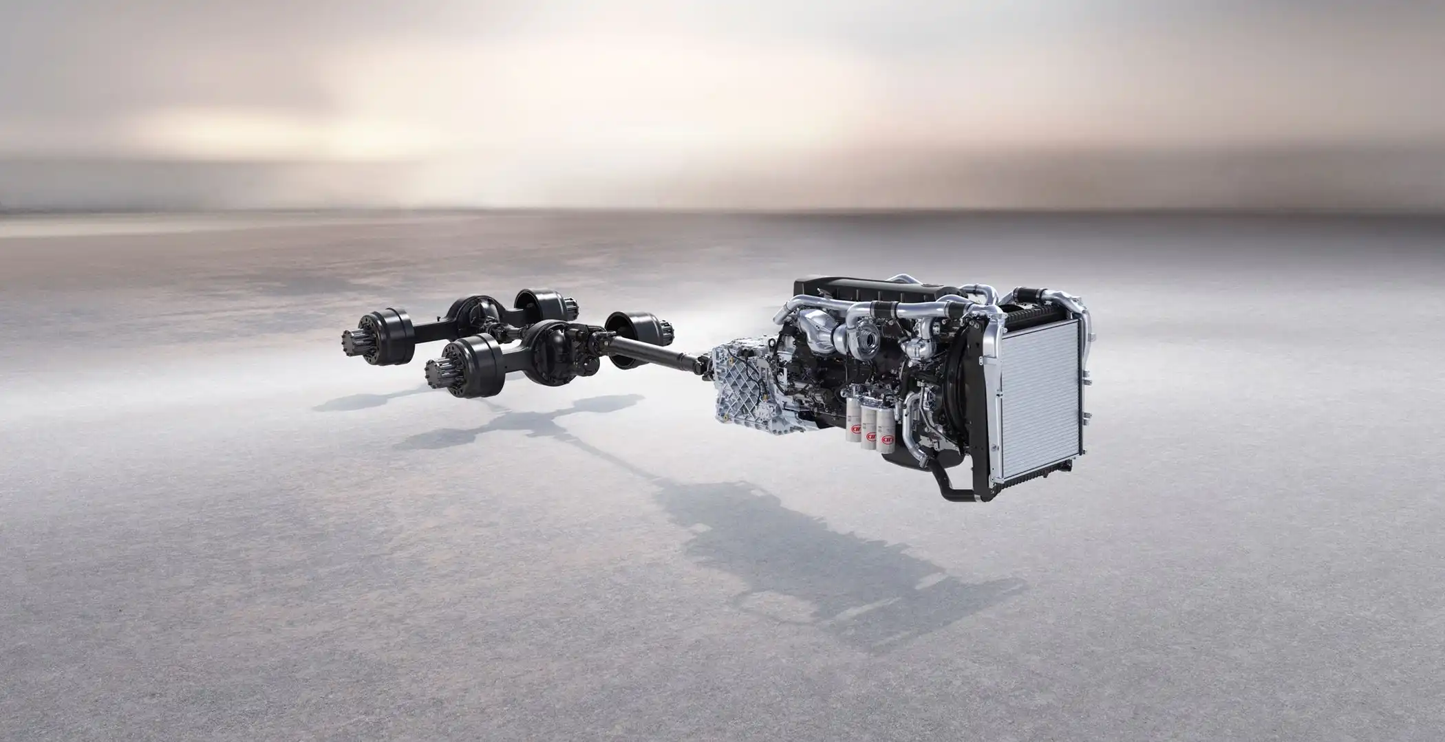 El Camión para 19 toneladas CWE440, posee un Motor UD TRUCKS con 440hp y Transmisión con su nueva caja ESCOT